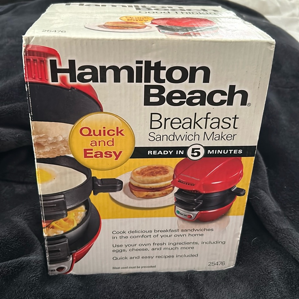 Hamilton beach breakfast sandwich maker - NEVER OPENED